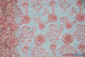 Luxury Organza Embroidery Polyester Fabric - Sheer Ribbon Embroidery, 54" Width, Multiple Colors (1 Yard)
