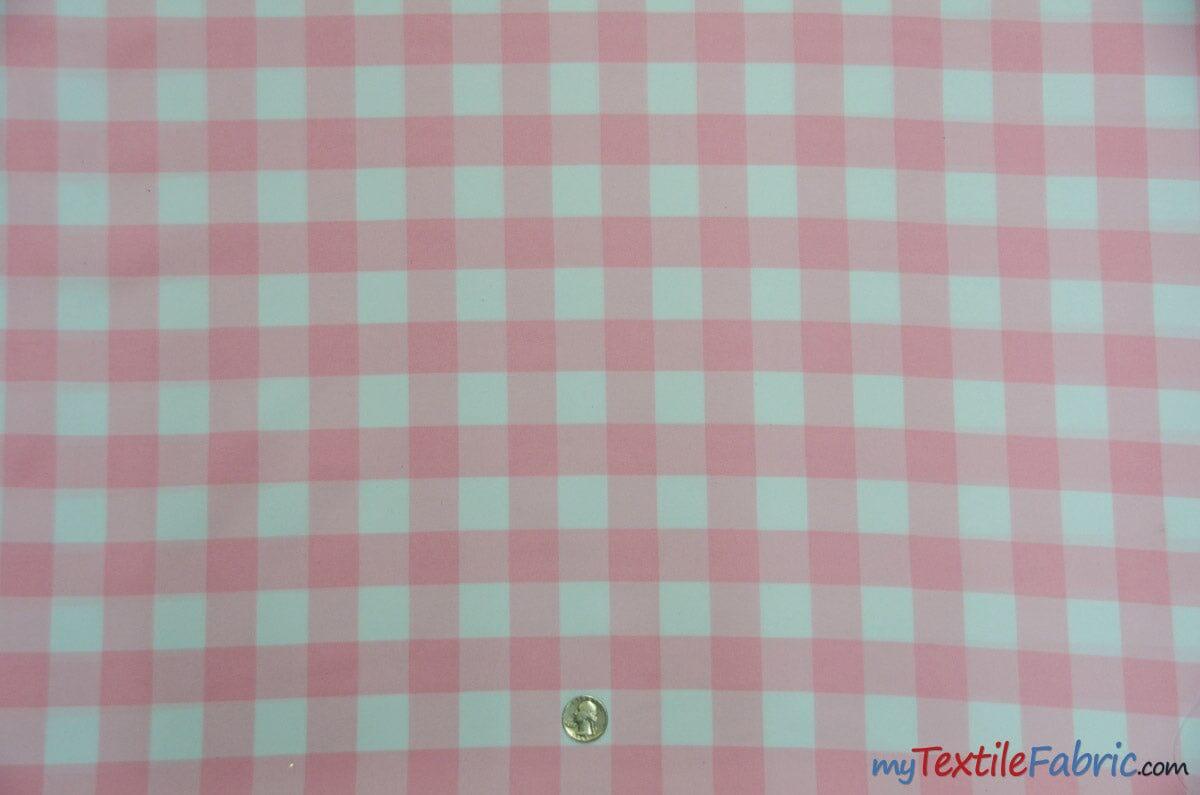 Picnic Checkers Polyester Fabric - Gingham Checkered, 1" X 1", 58/60" Width (1 Yard)