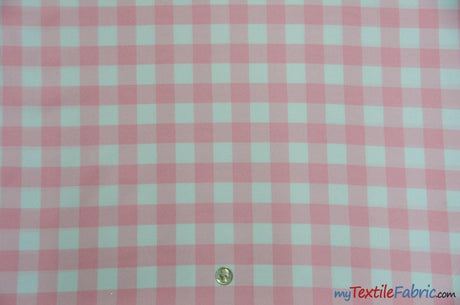 Picnic Checkers Polyester Fabric - Gingham Checkered, 1" X 1", 58/60" Width (1 Yard)