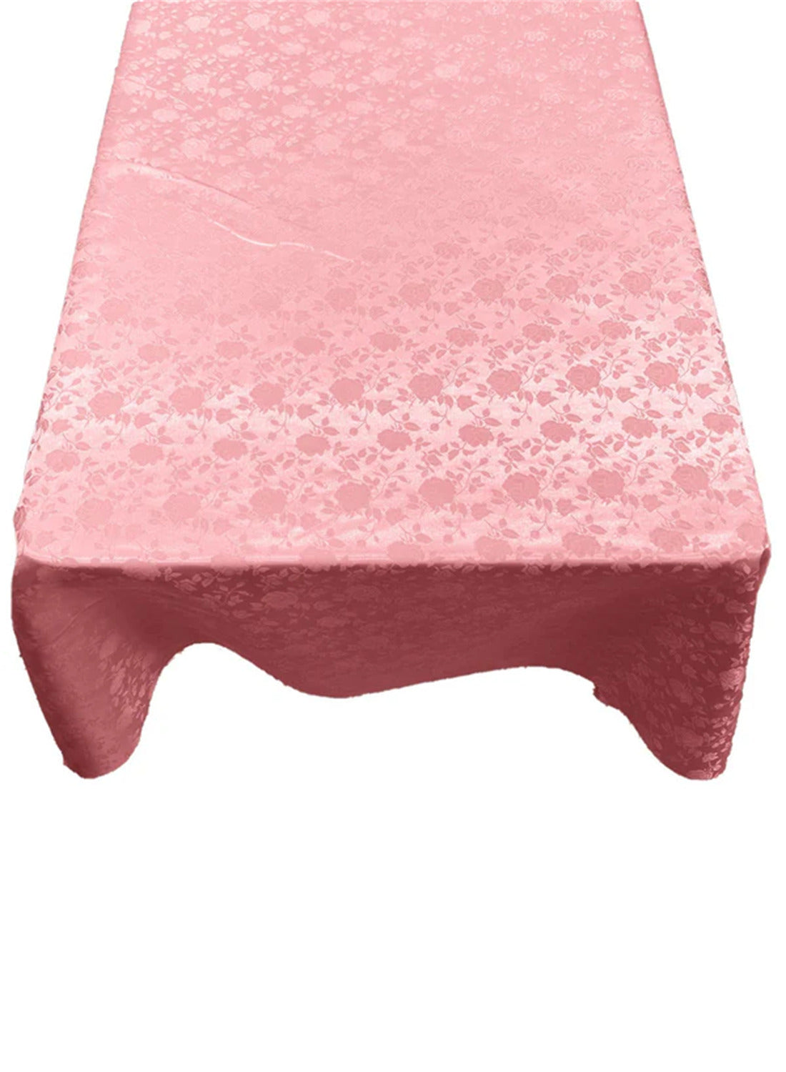 Square Tablecloth Roses Jacquard Satin Fabric - Floral Jacquard, 42" X 42" (1 Piece)