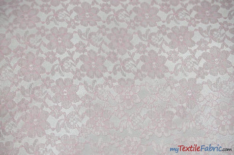 Raschel Lace Polyester Fabric - Floral Sheer Lace, 58/60" Width (1 Yard)