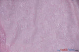 Swirl Organza Polyester Fabric - Embroidered Swirl Sheer, 52/54" Width, Multiple Colors (1 Yard)
