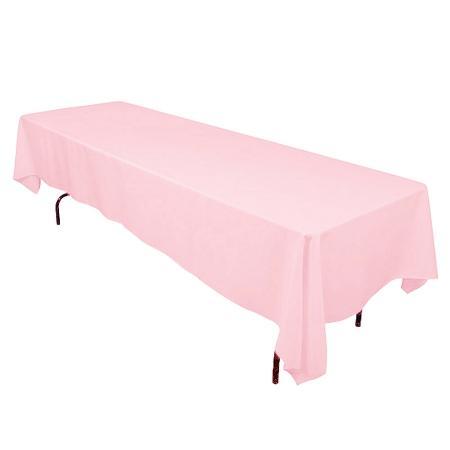 Pink 100% Polyester Rectangular Tablecloth 60″ x 126″