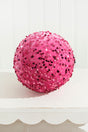 6" Pink Sequin Ball Ornament