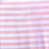 Cotton Lycra Pink and White Stripe Knit Fabric