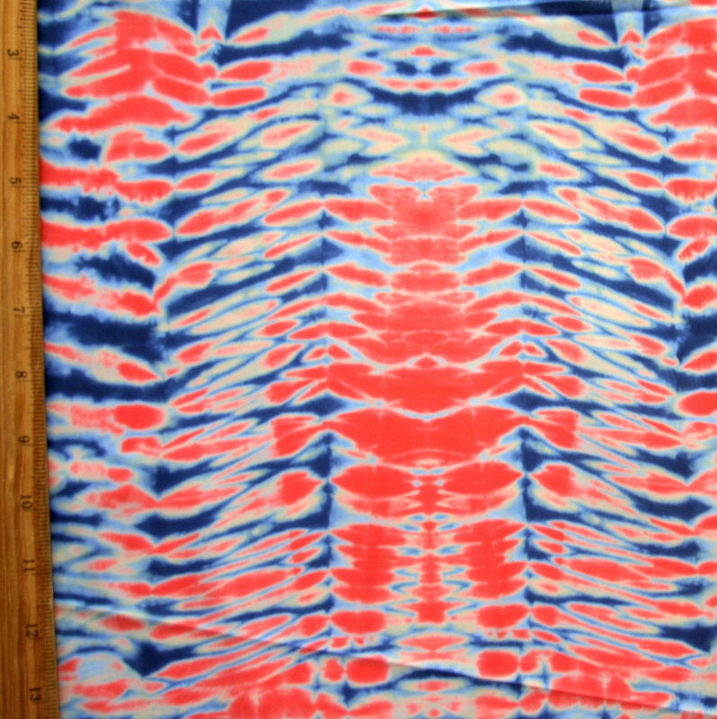 Nylon Lycra Swimsuit Fabric Pink/Blue Tie Dye UV Treated