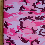 Nylon Lycra Swim Knit Pink Camo By The Yard