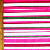 Swim Knit Pink and Green Multi Stripe Nylon Lycra