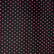 Swim Knit Nylon Spandex Pink Polka Dots on Black