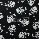 Pirates Flag Nylon Spandex Fabric - Black Skull Print, 58/60" Width (1 Yard)