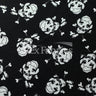 Pirates Flag Nylon Spandex Fabric - Black Skull Print, 58/60" Width (1 Yard)