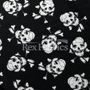Pirates Flag Nylon Spandex Fabric - Black Skull Print, 58/60" Width (1 Yard)