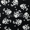 Pirates Flag Nylon Spandex Fabric - Black Skull Print, 58/60" Width (1 Yard)