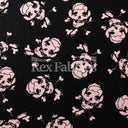 Pirates Flag Nylon Spandex Fabric - Black Skull Print, 58/60" Width (1 Yard)