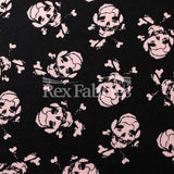Pirates Flag Nylon Spandex Fabric - Black Skull Print, 58/60" Width (1 Yard)