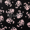 Pirates Flag Nylon Spandex Fabric - Black Skull Print, 58/60" Width (1 Yard)