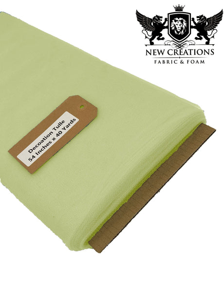 Pistachio Tutu Polyester Fabric - Pistachio Sheer Tulle Net, 54" Width (5 Yards)