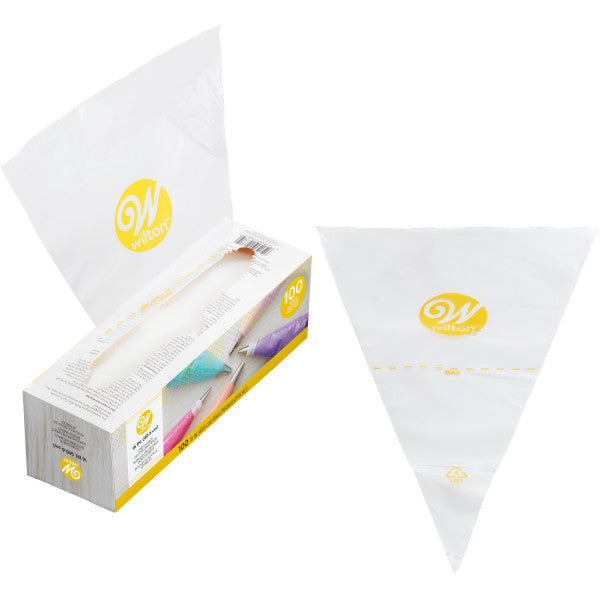 Wilton 16-Inch Easy-Grab Disposable Decorating Bags, 100-Count