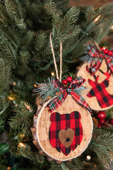 6” Buffalo Plaid Animal Ornament