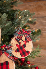 6” Buffalo Plaid Animal Ornament