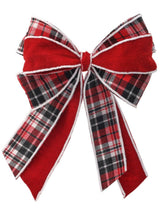 16" x 10” Double Plaid Bow Ornament