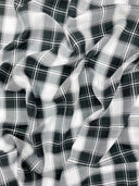 Plaid Polyester Poplin Fabric - Plaid, 58" Width (1 Yard)