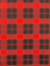 Plaid Polyester Poplin Fabric - Plaid, 58" Width (1 Yard)
