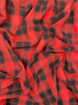 Plaid Polyester Poplin Fabric - Plaid, 58" Width (1 Yard)