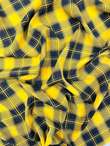 Plaid Polyester Poplin Fabric - Plaid, 58" Width (1 Yard)