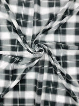 Plaid Polyester Poplin Fabric - Plaid, 58" Width (1 Yard)