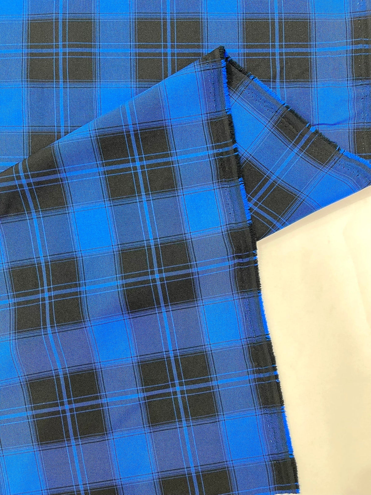 Plaid Polyester Poplin Fabric - Plaid, 58" Width (1 Yard)