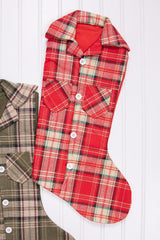20” Plaid Lumberjack Shirt Stocking
