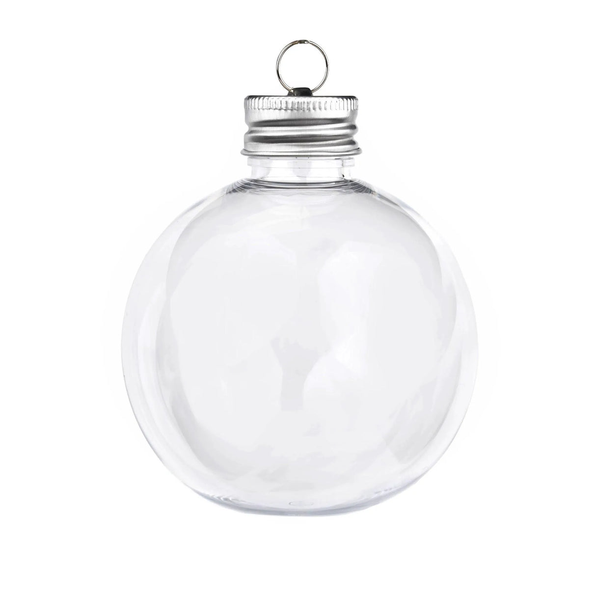 Plastic Ornament Round Ball - Fillable Clear (6 per Set - 3.25")