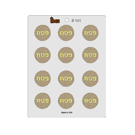 Plastic Bendable Chocolate Mold, "Pesach" Matzah