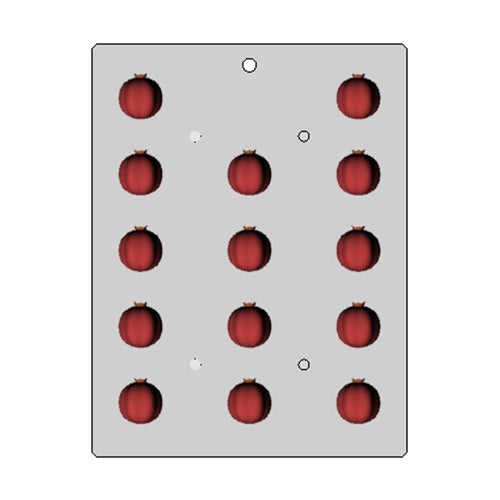 Plastic Bendable Chocolate Mold, Pomegranate