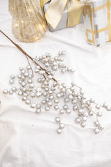 29” Platinum Silver Crabapple Spray