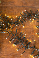 25' Platinum Elite Cluster Lights - 760L Warm White (Black Cord)