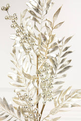 30" Platinum Metallic Pepperberry Stem