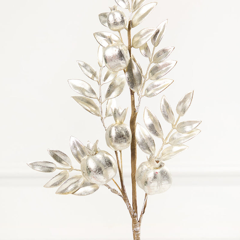 26" Platinum Metallic Pomegranate Stem