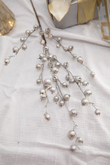 30 Inch Mini Pomegranate Glitter – Platinum | Elegant Luxe Holiday Statement Piece