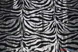 Zebra Flocking Taffeta Polyester Fabric - Zebra Flocking Pattern, 58/60" Width (1 Yard)