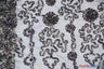 Luxury Organza Embroidery Polyester Fabric - Sheer Ribbon Embroidery, 54" Width, Multiple Colors (1 Yard)