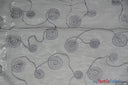Donatello Organza Embroidery Fabric - Embroidered Floral Sheer, 54" Width, Multiple Colors (1 Yard)