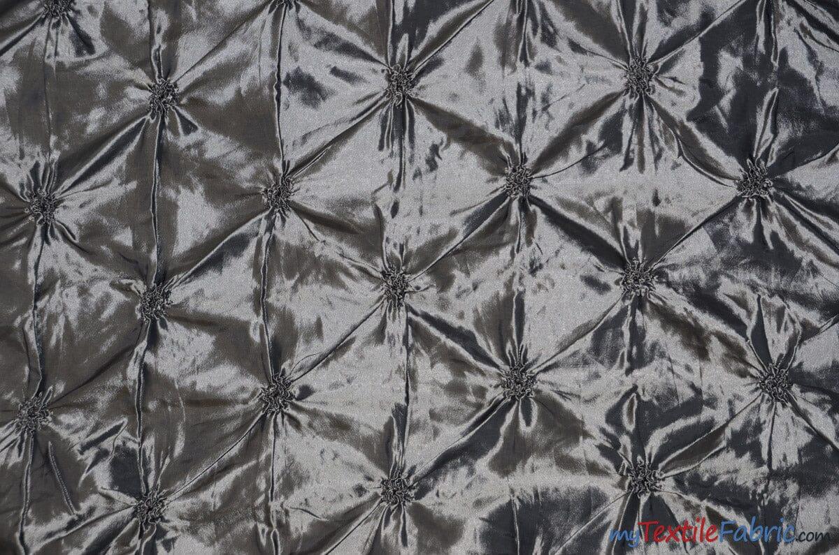 Pinwheel Button Taffeta Polyester Fabric - Pinwheel Button Texture, 48" Wide, Multiple Colors (1 Yard)