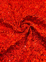 Pleated Stretch Satin Ruffle Lace Trim With Hologram Sequin Fabric - Multi Color Pleated Ruffle, 24" Width (1 Yard)