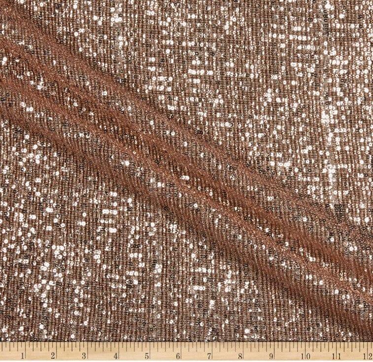 Pleated Glitz Polyester Sequins Fabric - Pleated Mesh, Multiple Colors, 56" Width (1 Yard)
