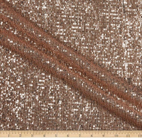 Pleated Glitz Polyester Sequins Fabric - Pleated Mesh, Multiple Colors, 56" Width (1 Yard)