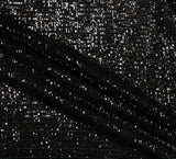 Pleated Glitz Polyester Sequins Fabric - Pleated Mesh, Multiple Colors, 56" Width (1 Yard)