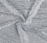 Pleated Glitz Polyester Sequins Fabric - Pleated Mesh, Multiple Colors, 56" Width (1 Yard)