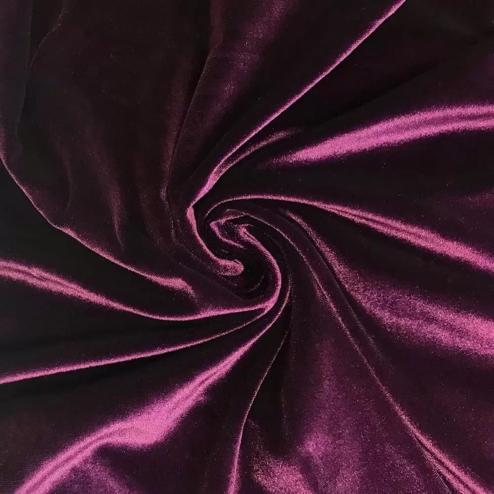 Stretch Velvet Polyester Spandex Velvet Fabric - 58/60" Width,